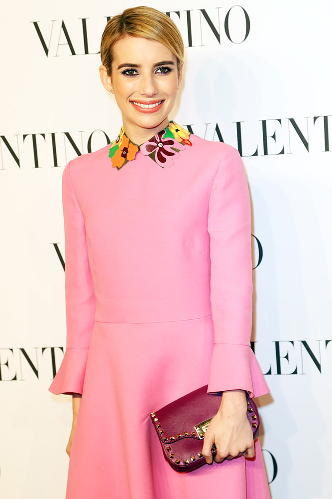 Celebrity arrivals at the Valentino Haute Couture fashion show in NYC
