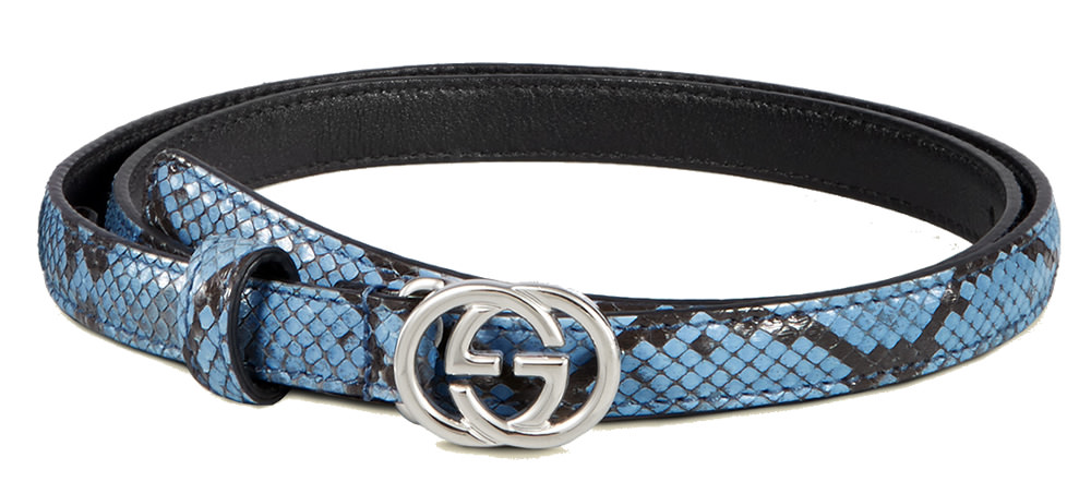 Gucci Python Skinny Belt