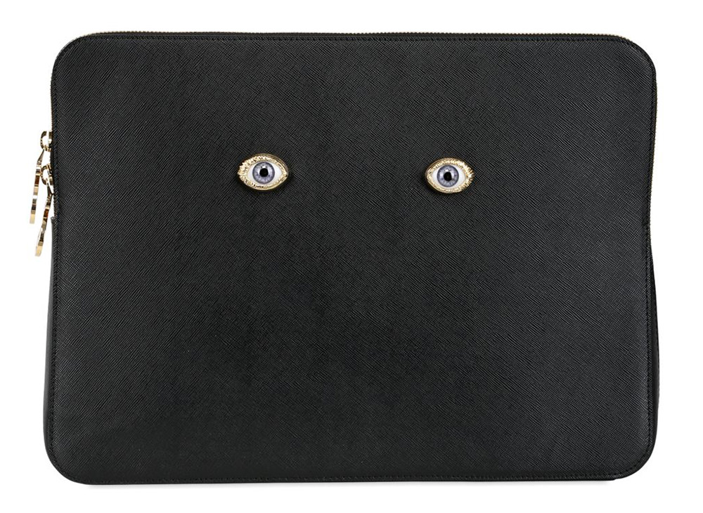 Ines Figaredo Leather Eye Clutch