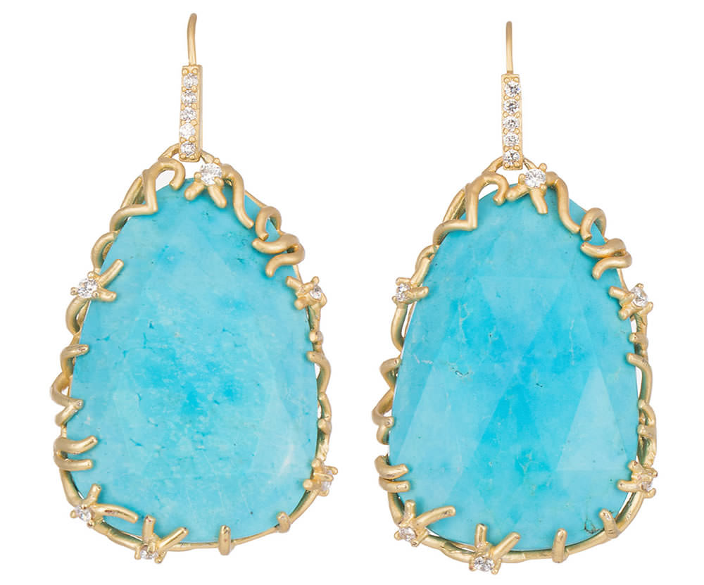 Kendra Scott Large Branch-Bezel Drop Earrings