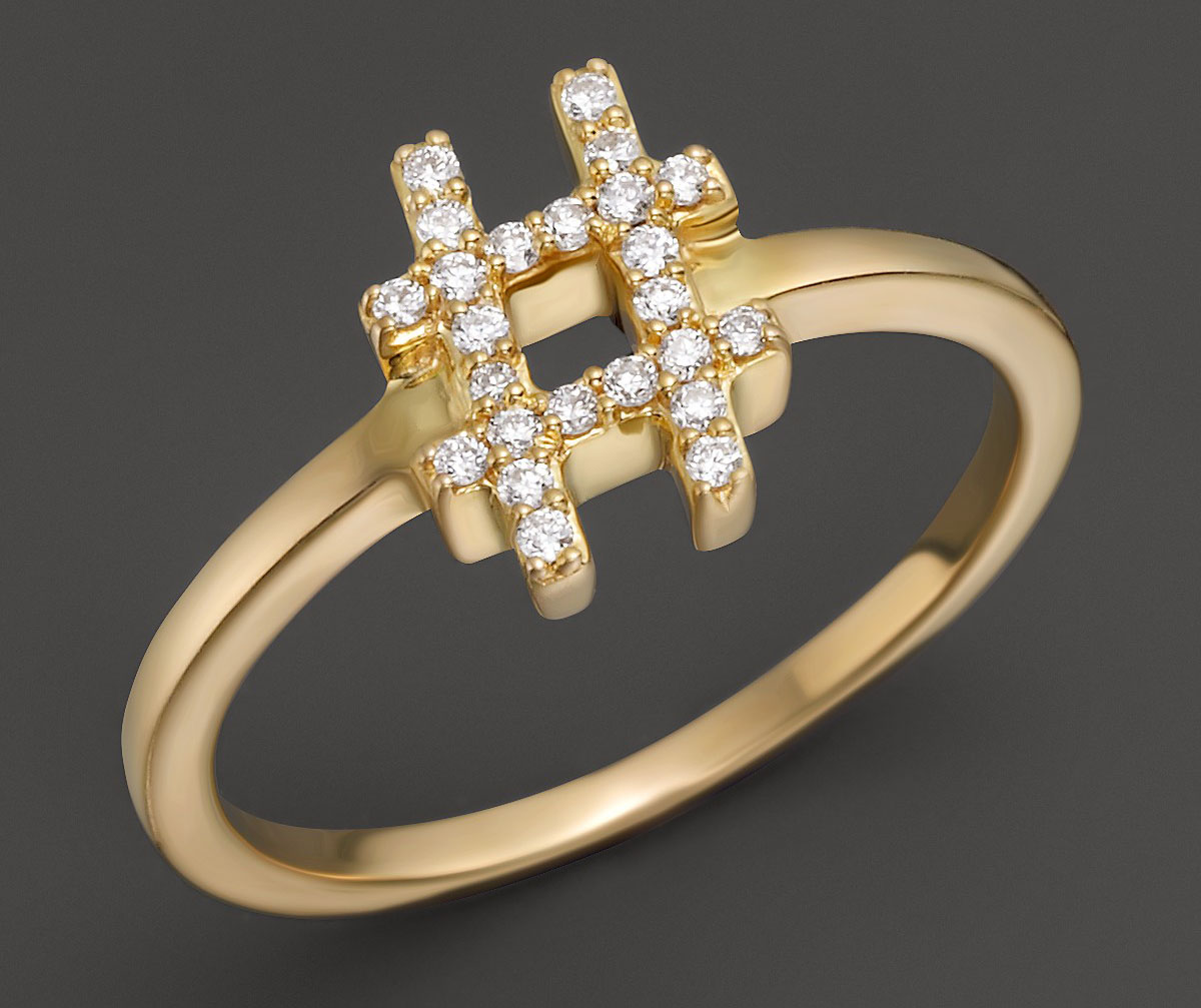 Khai Khai Diamond Hashtag Ring