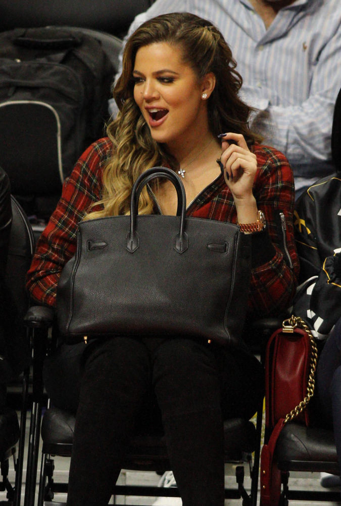 Khloe Kardashian watching her old team the Clippers