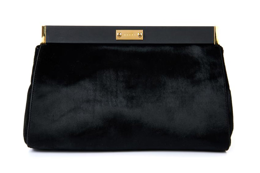 Marni Calf Hair and Leather Clutch