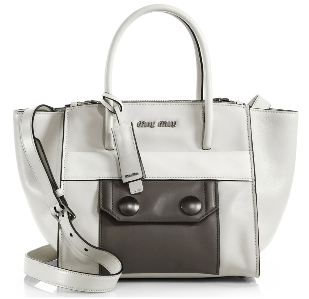 Miu Miu Colorblock Twin Pocket Tote