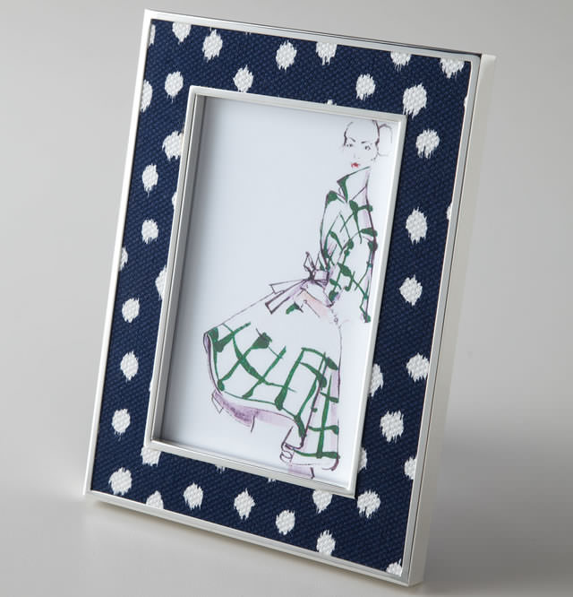 Oscar de la Renta Ikat Dot Photo Frame