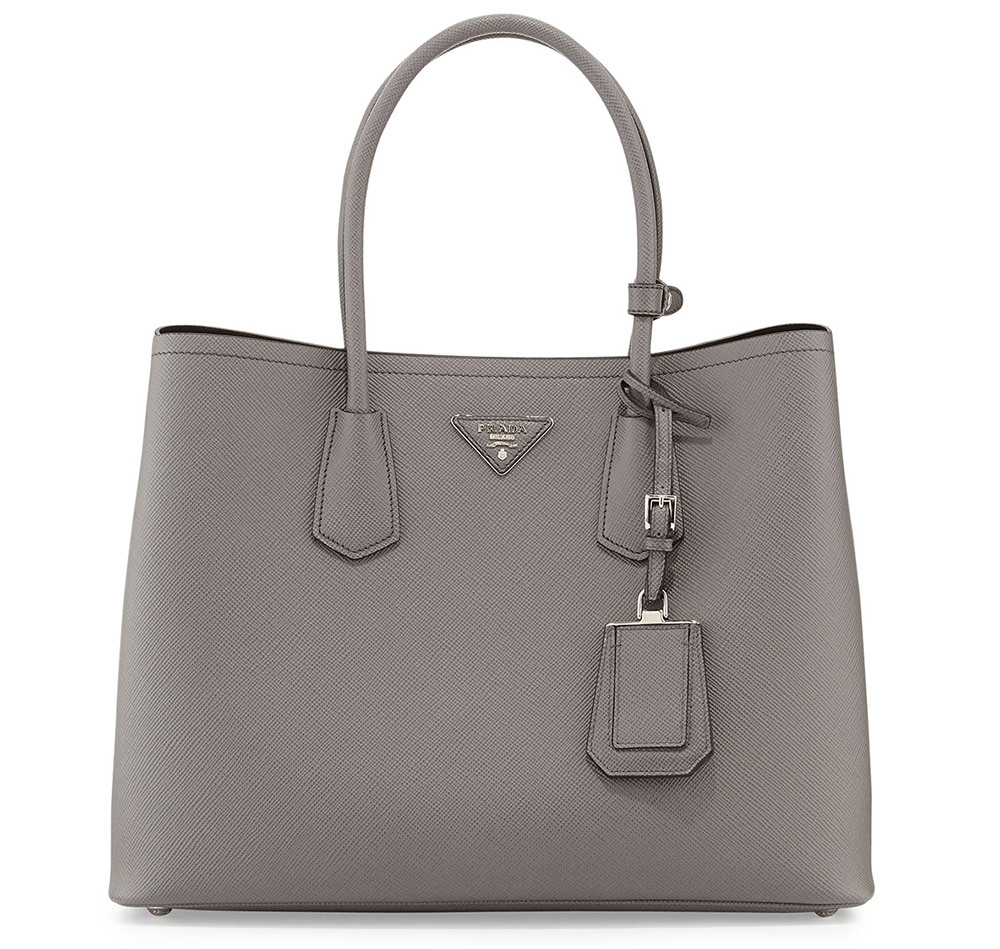 Prada Double Cuir Saffiano Tote