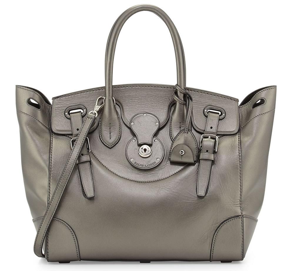 Ralph Lauren Soft Ricky 33 Calfskin Satchel Bag