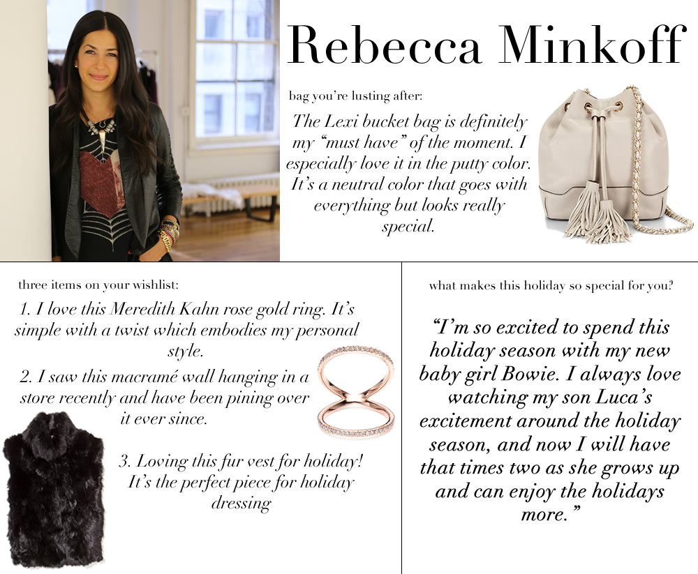 Rebecca Minkoff Holiday WishList 2014