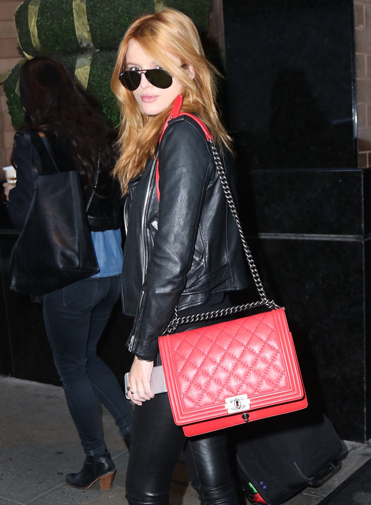 Bella Thorne was spotted this morning leaving her hotel for another fashion shoot in NYC