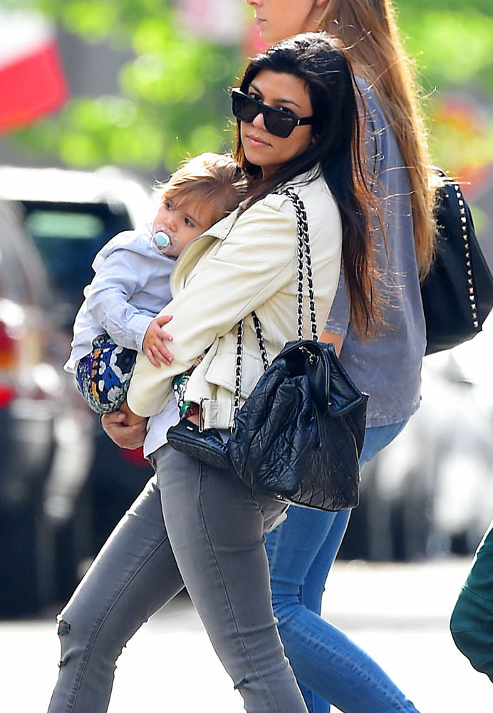 Kourtney Kardashian and Scott Disick take Penelope and Mason to Children's Museum of Arts in SoHo, NYC