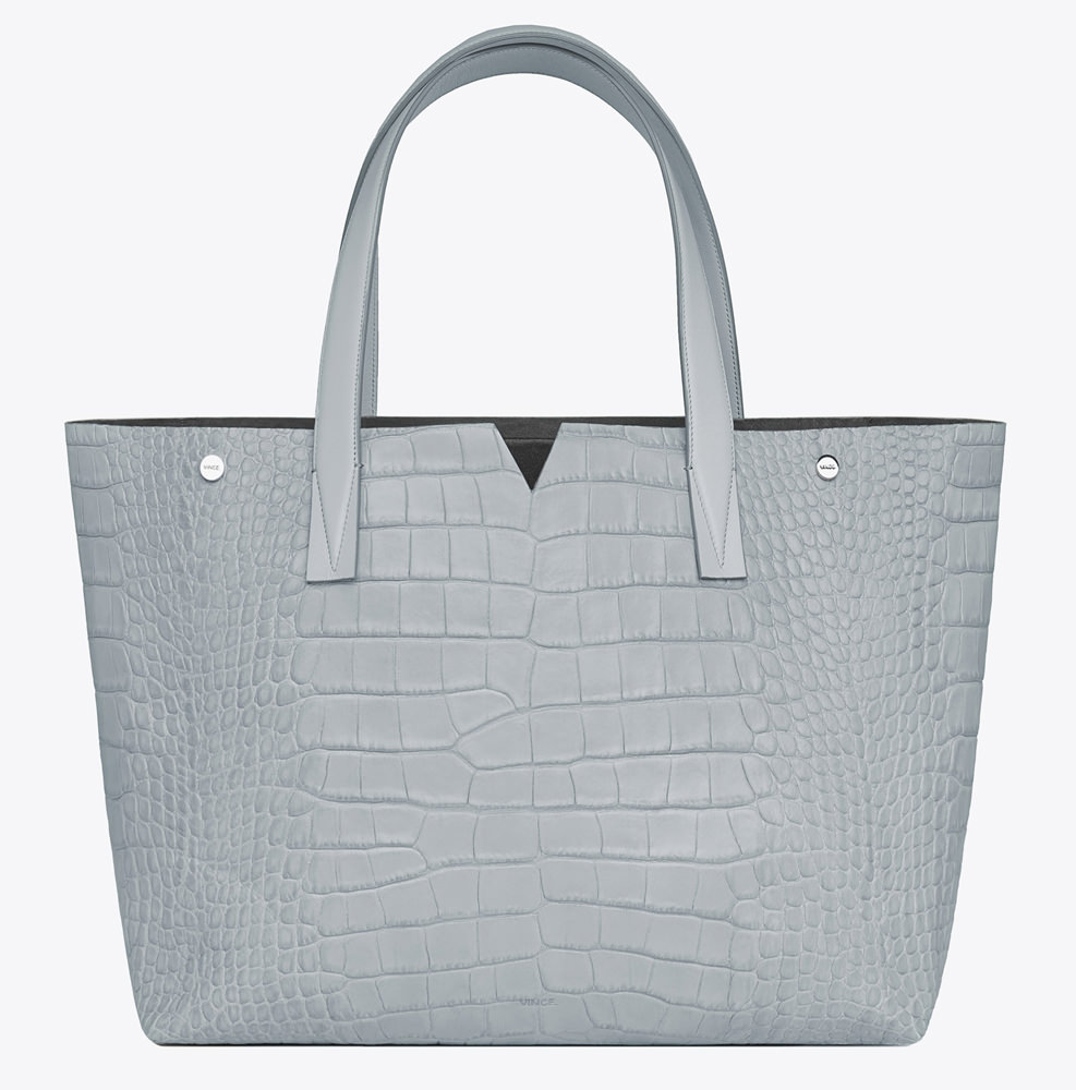 Vince Signature Collection Croc-Stamped EW Tote