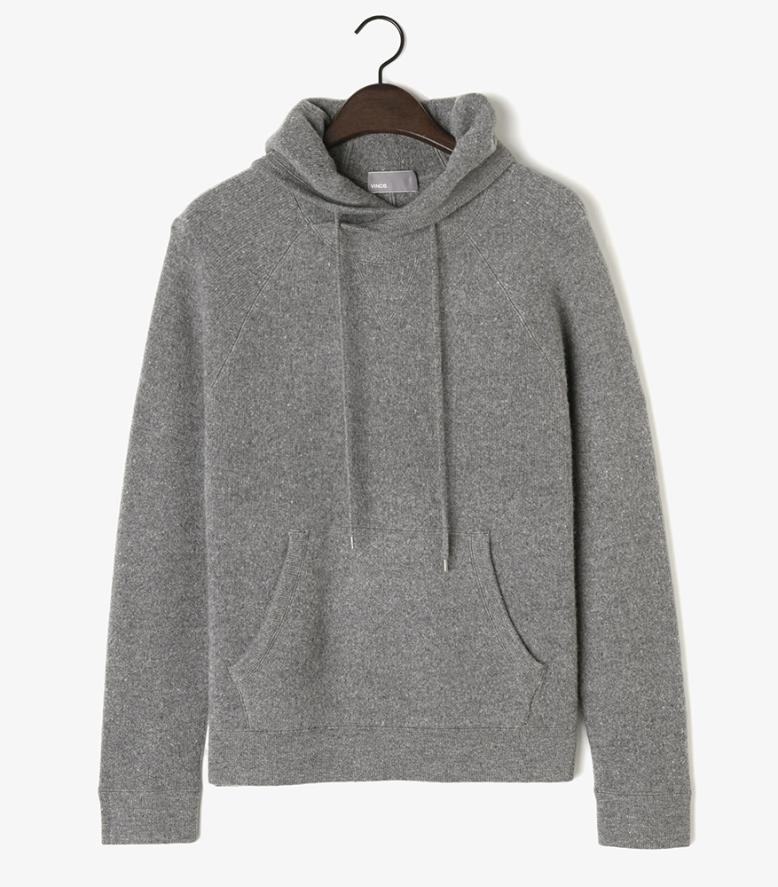 Vince Wool Crossover Neck Hoodie