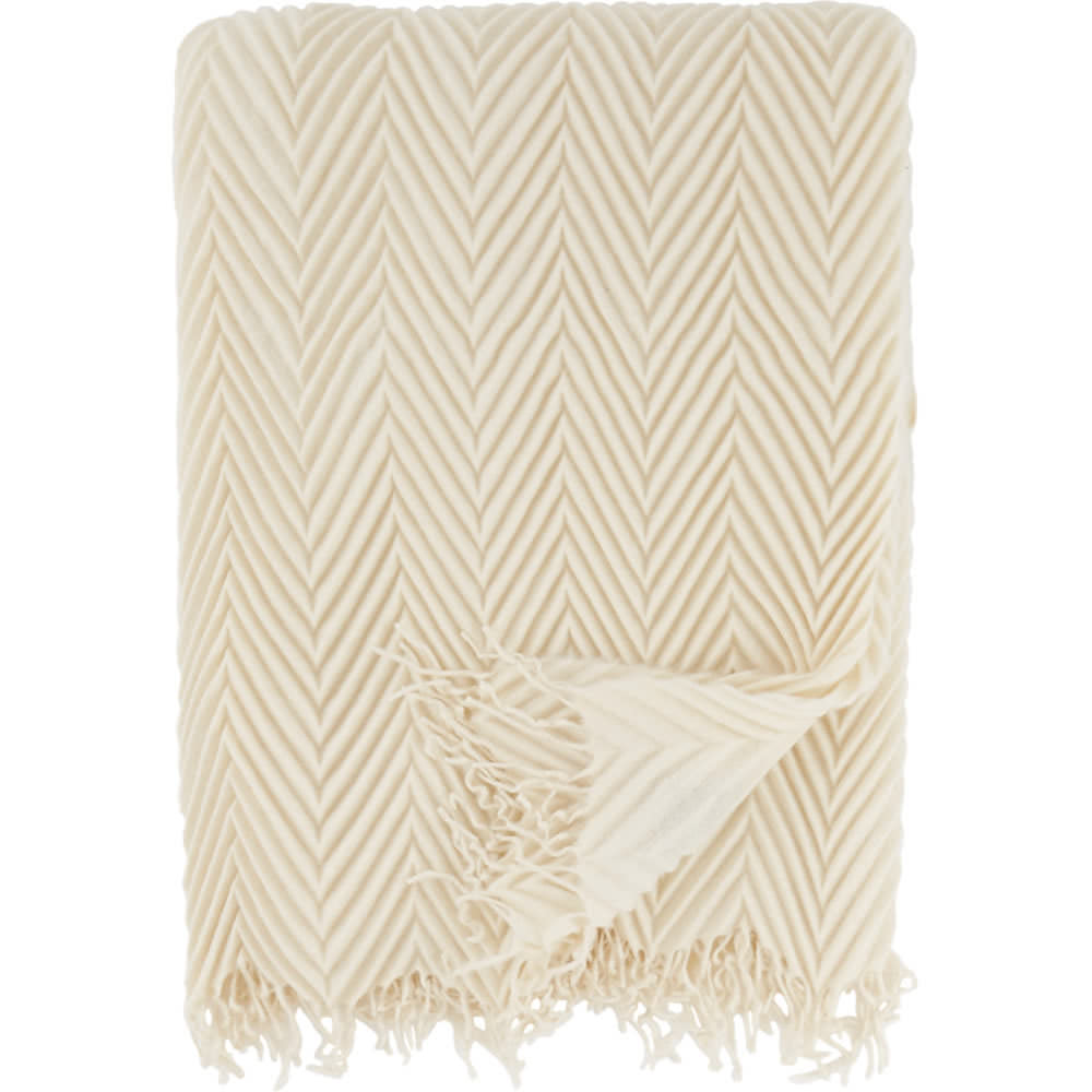 Barneys New York Chevron-Pleated Cashmere Throw