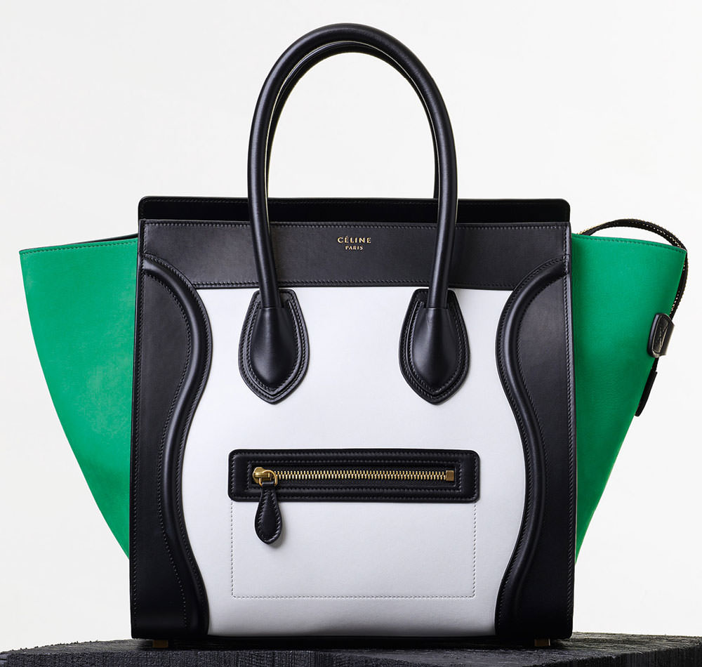 Celine-Mini-Luggage-Tote-Tricolor-Green-3450