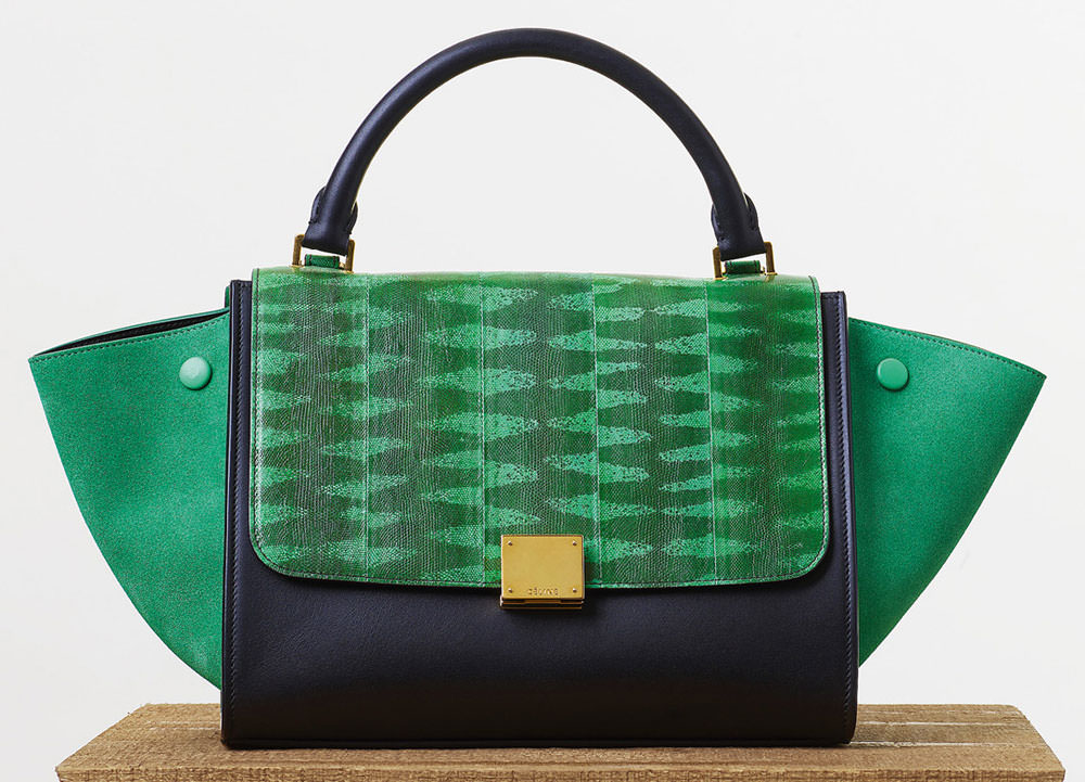 Celine-Small-Trapeze-Green-Tigersnake