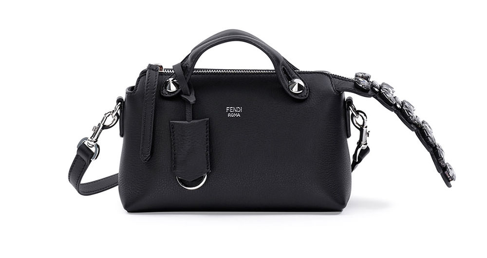 Fendi  By The Way Mini Crystal-Tail Satchel Bag