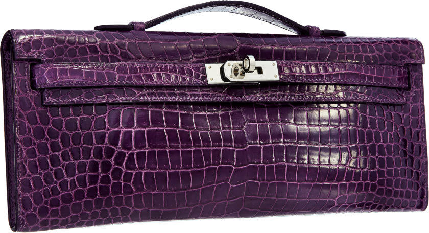 Hermes-Kelly-Cut-Clutch-Amethyst-Crocodile