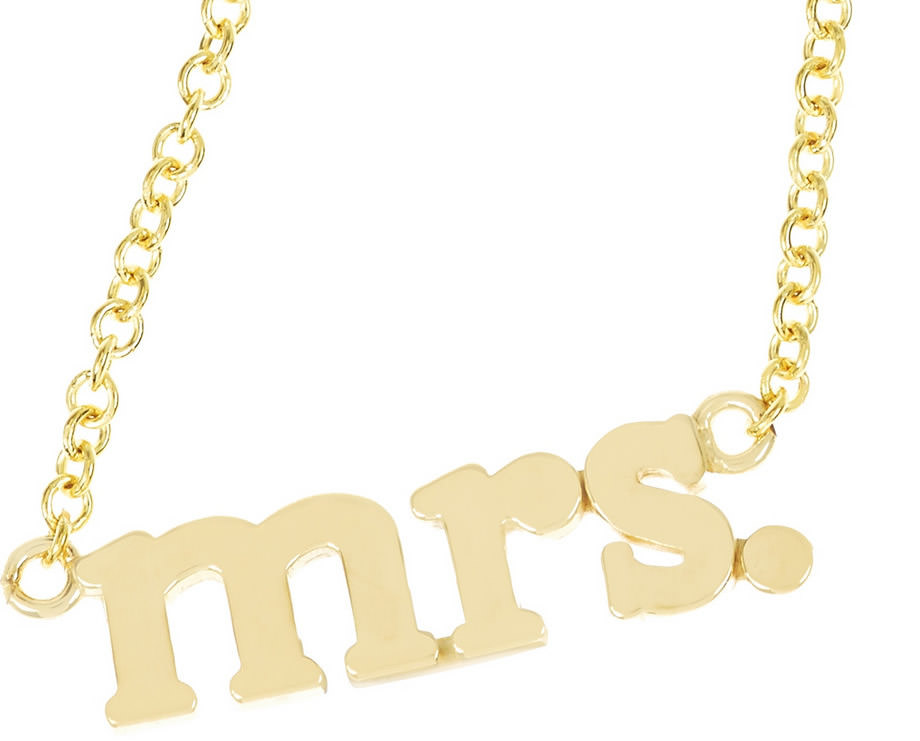 Jennifer Meyer Mrs Gold Necklace