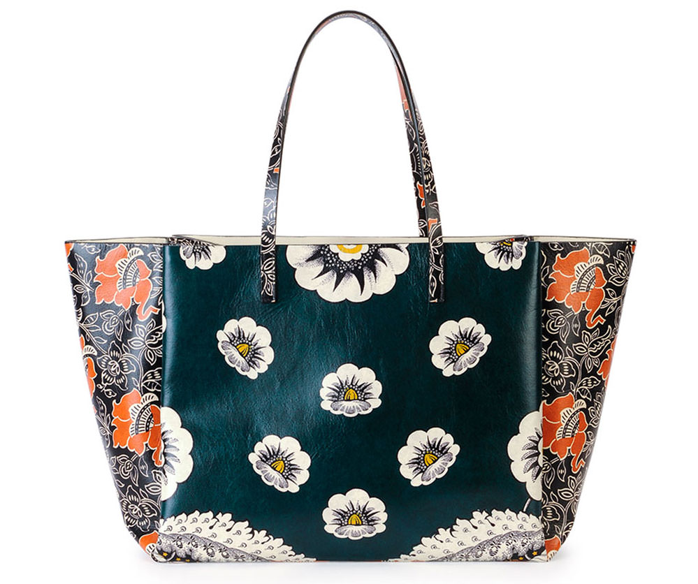 Valentino-Mixed-Floral-Tote-Green