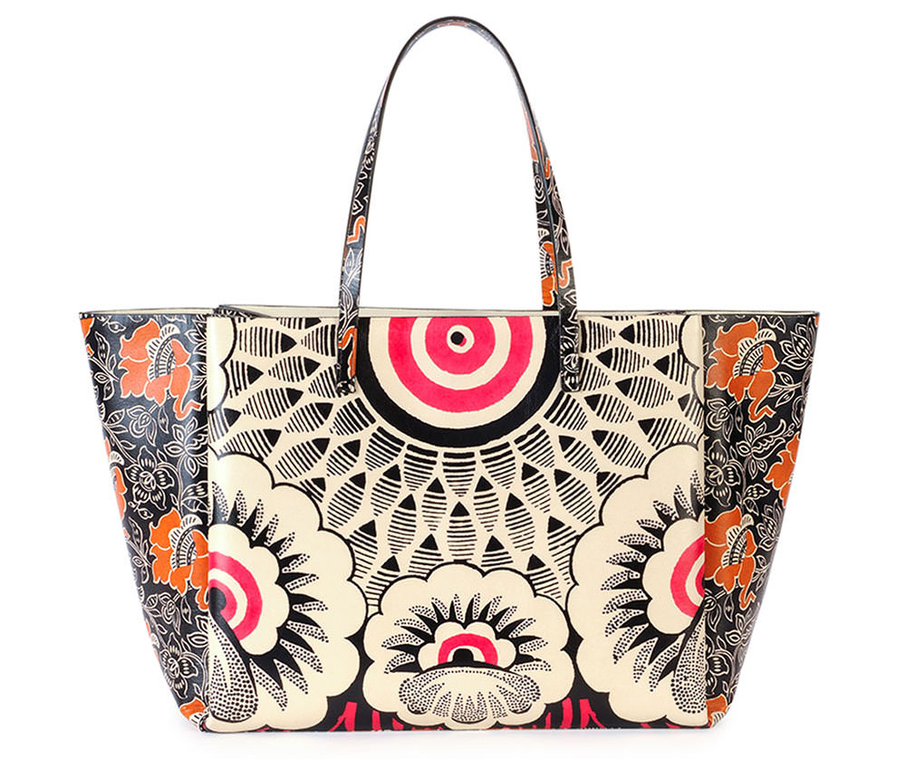 Valentino-Mixed-Floral-Tote-Red