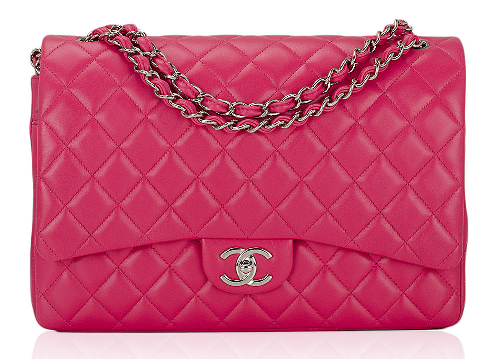 Chanel-Lambskin-Classic-Flap-Bag-Pink