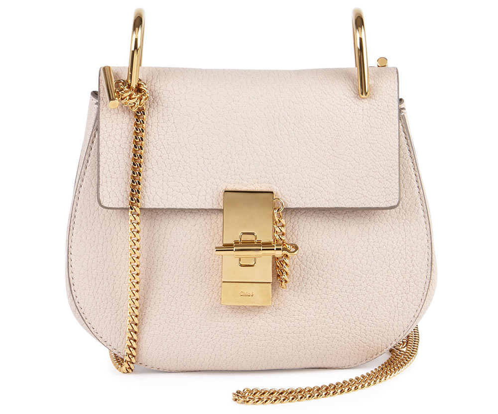 Chloe Drew Small Chain Shoulder Bag Off White