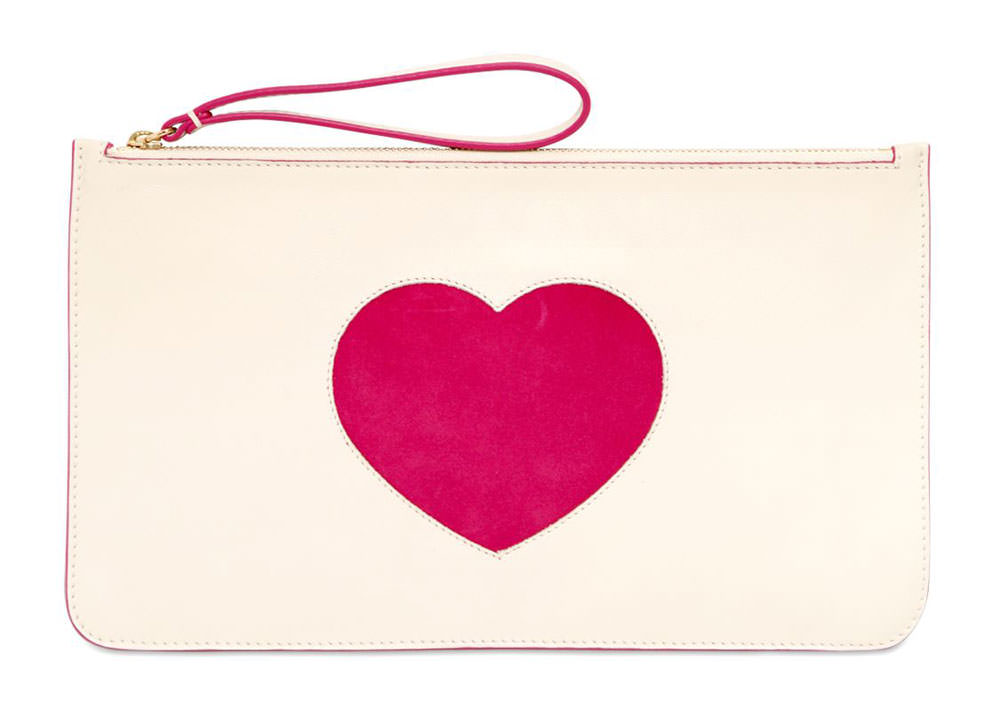 RED-Valentino-Suede-Heart-Leather-Pouch
