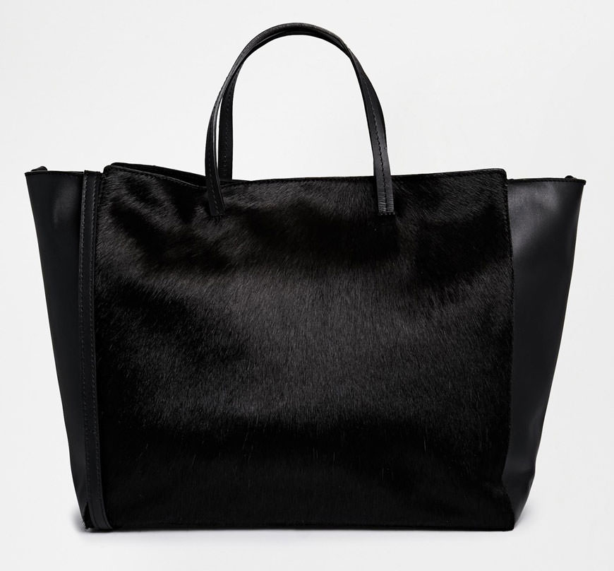 ASOS-Calf-Hair-Leather-Tote