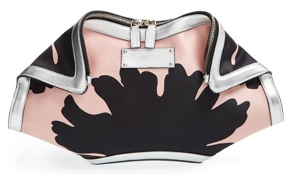 Alexander McQueen De Manta Silk Clutch