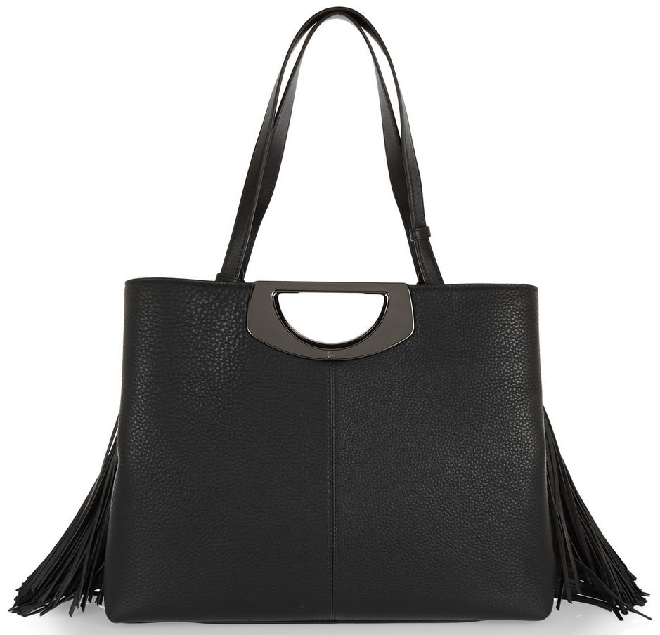 Christian Louboutin Passage Fringed Textured-Leather Tote