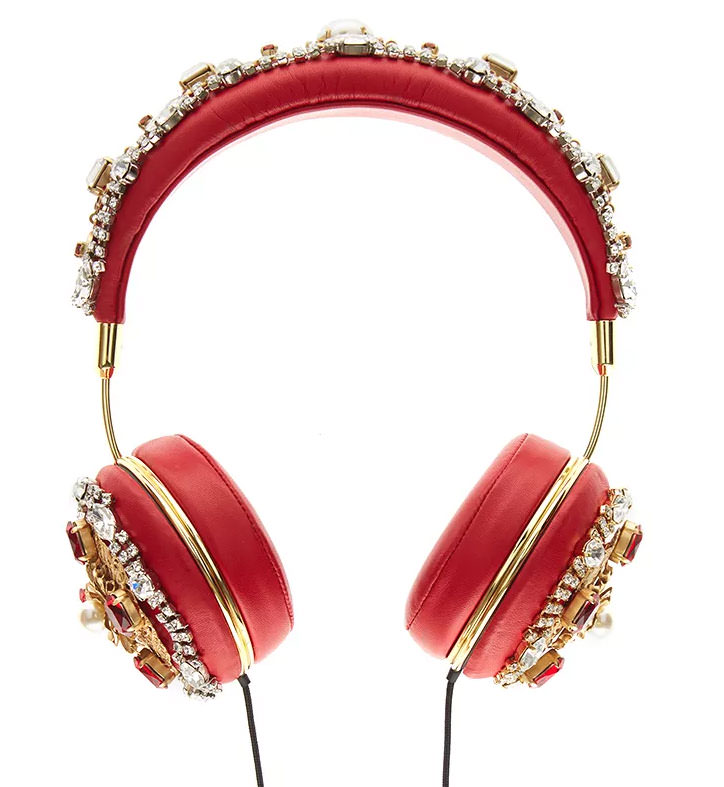 Dolce-&-Gabbana-Red-Embroidered-Nappa-Leather-Headphones