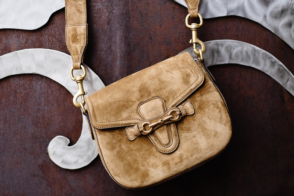 Gucci Lady Web Suede Shoulder Bag - $2,100