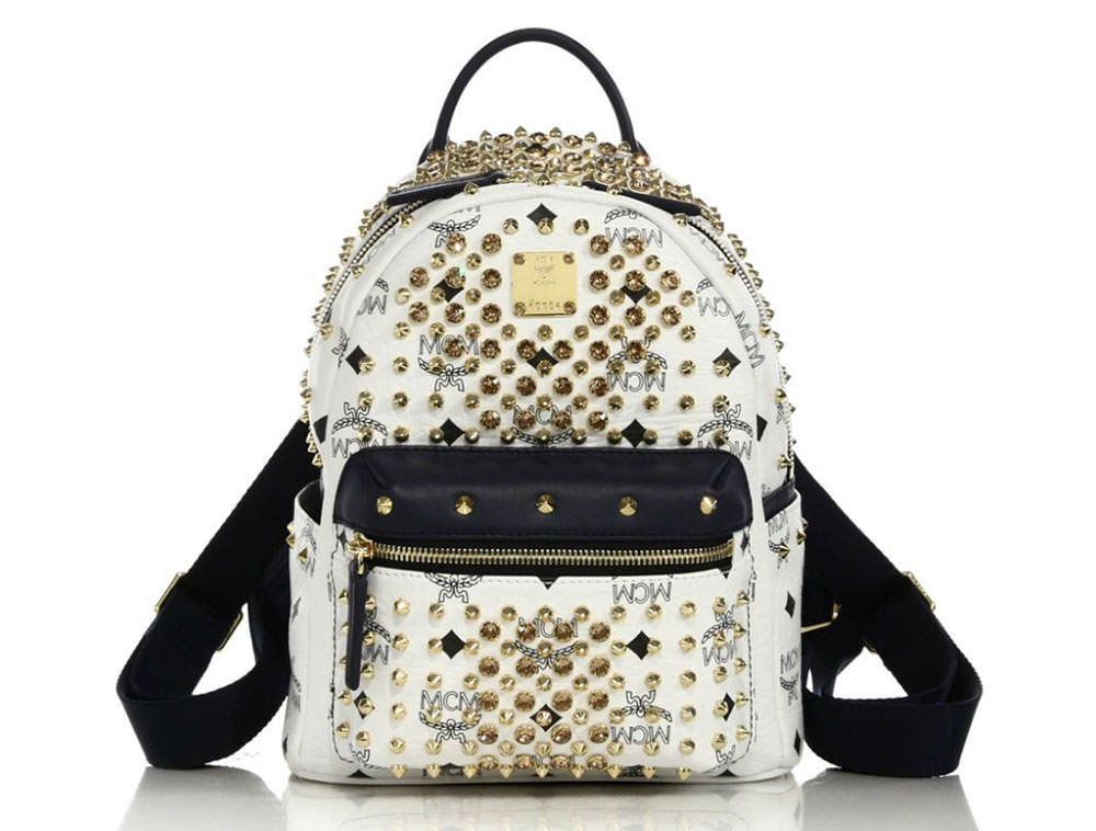 MCM-Diamond-Visetos-Embellished-Backpack