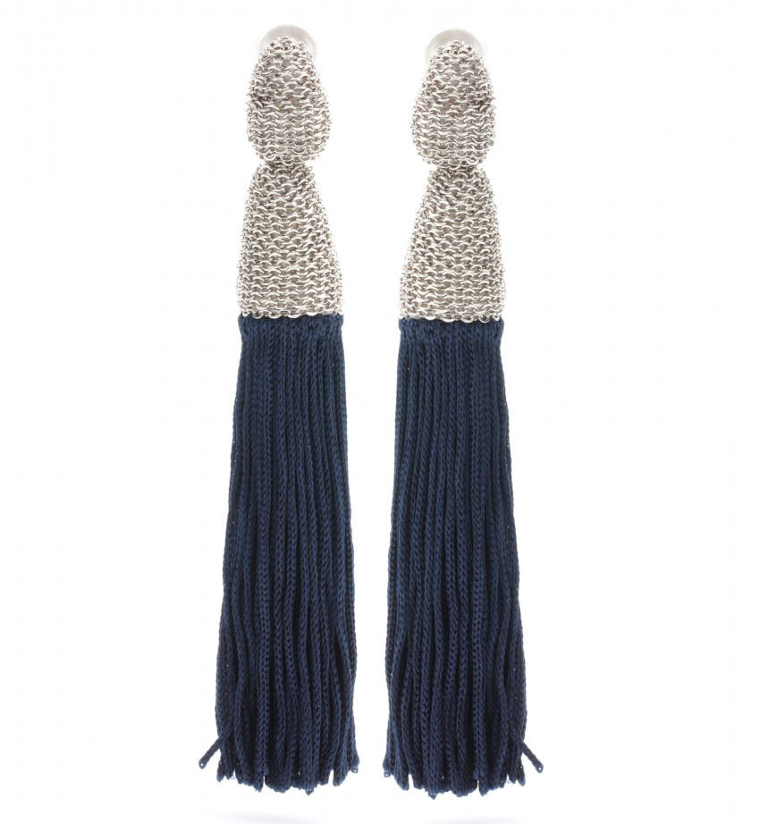 Oscar-de-la-Renta-Tassel-Clip-On-Earrings