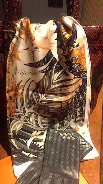 Scarf-and-Bottega-Veneta-Gloves