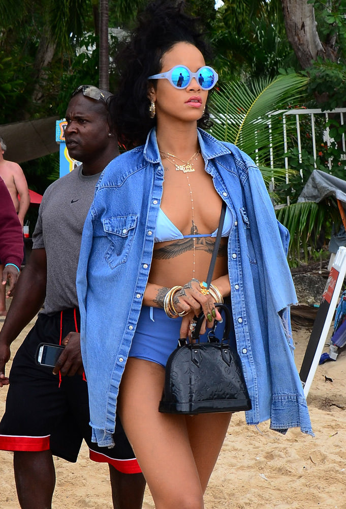 Rihanna Wore a Louis Vuitton Soccer Ball-Shaped Purse