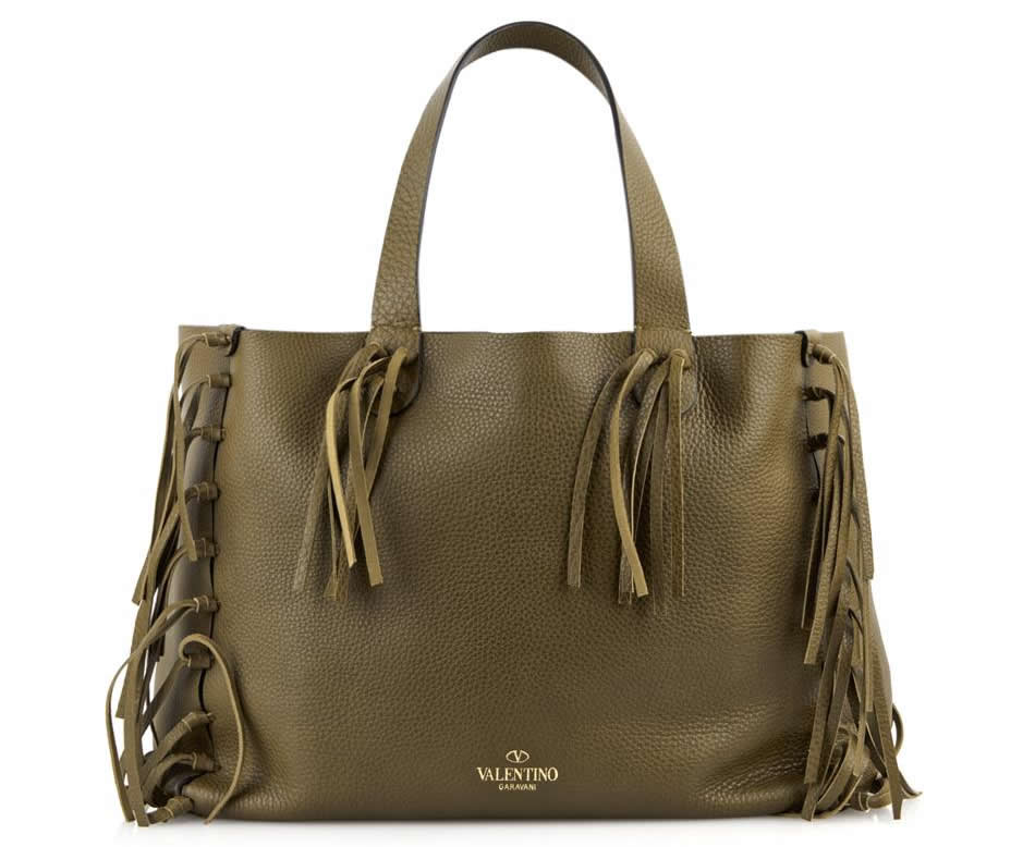 Valentino C-Rockee Fringed Tote