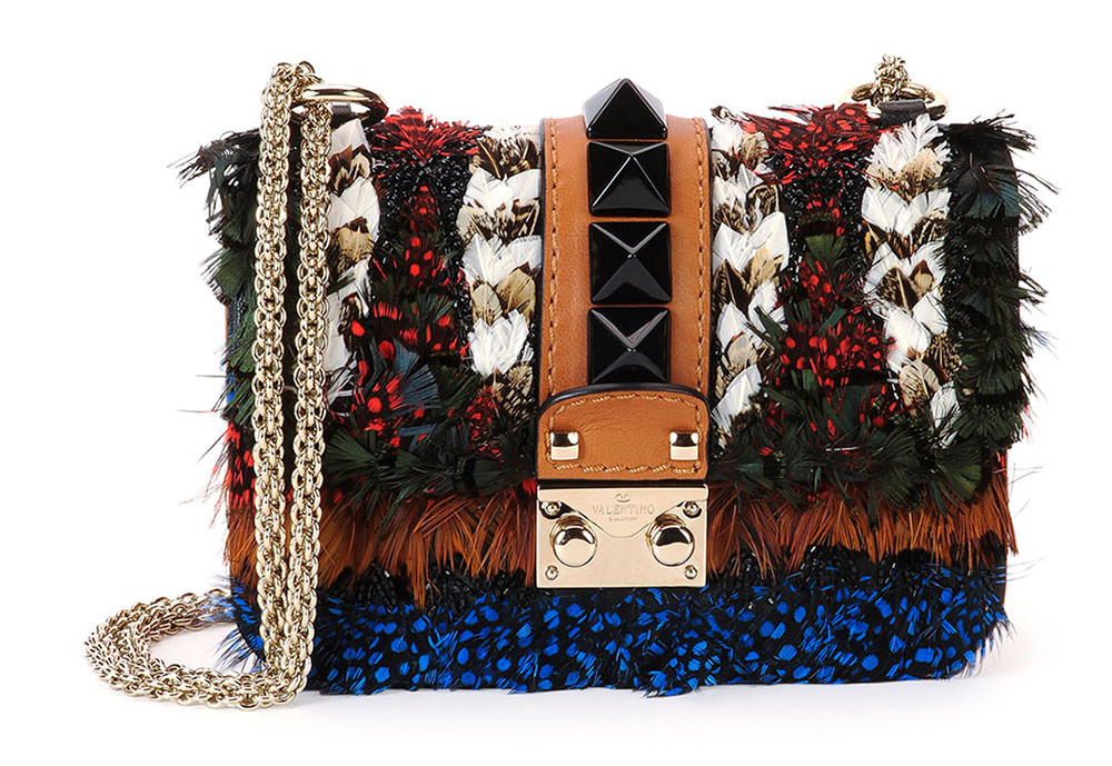 Valentino-Feather-Mini-Lock-Shoulder-Bag