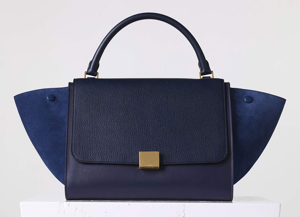 Celine-Medium-Trapeze-Bag-Navy