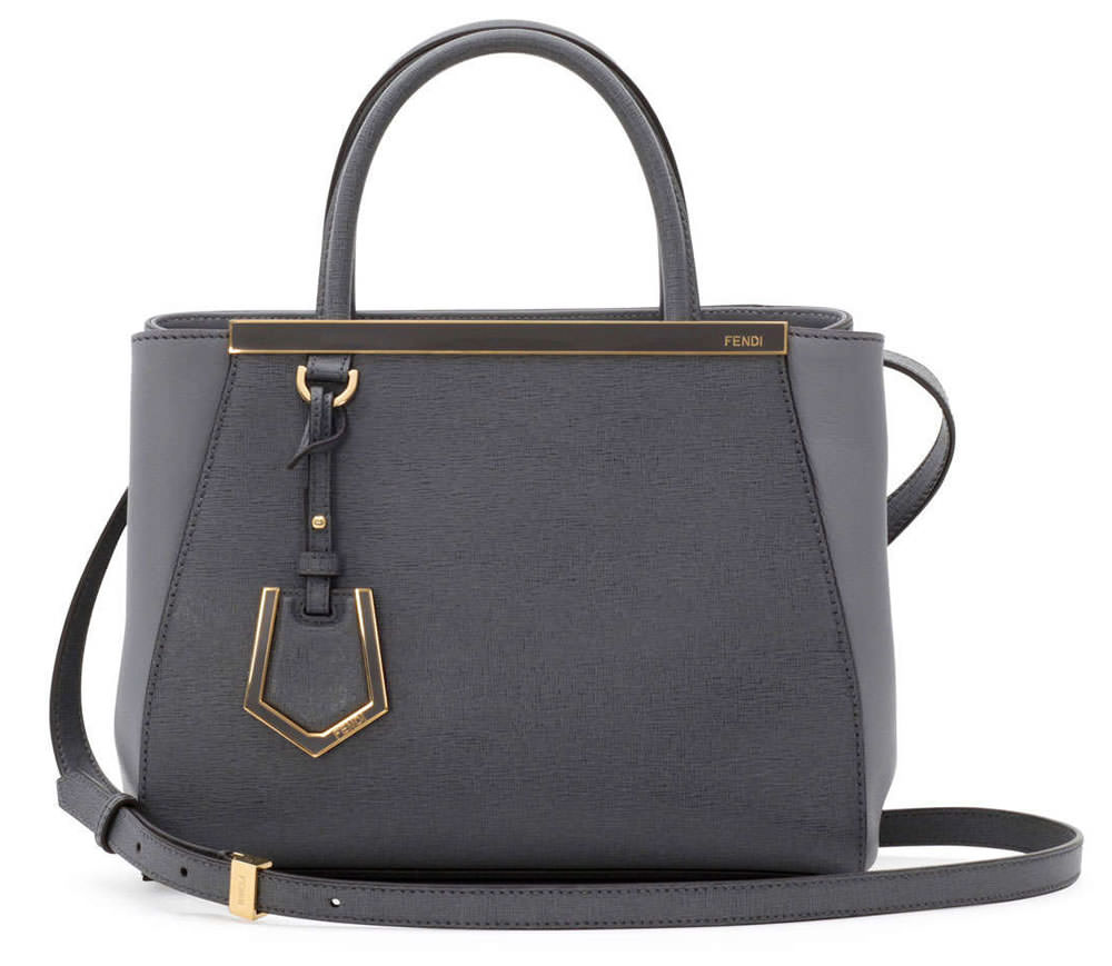 Fendi 2Jours Mini Tote Bag in Gray