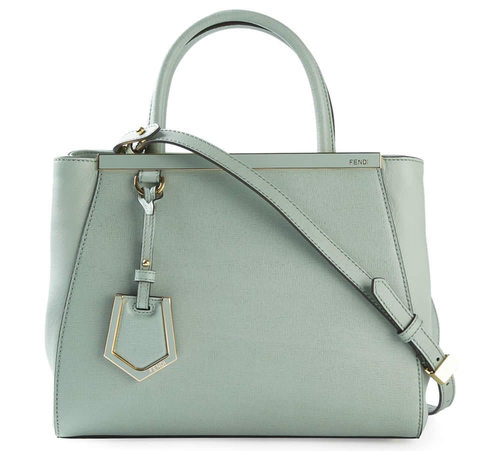 Fendi Medium 2Jours Tote in Mint