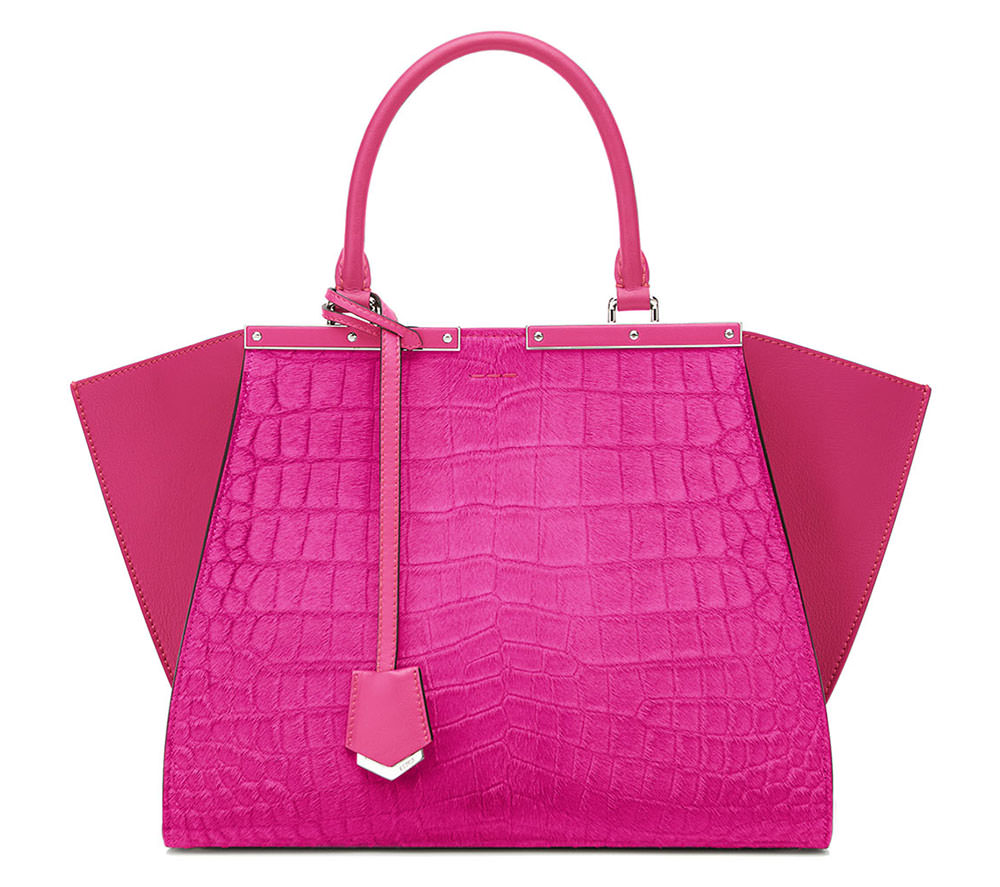 Fendi-Petite-3Jours-Croc-Embossed-Calf-Hair-Tote