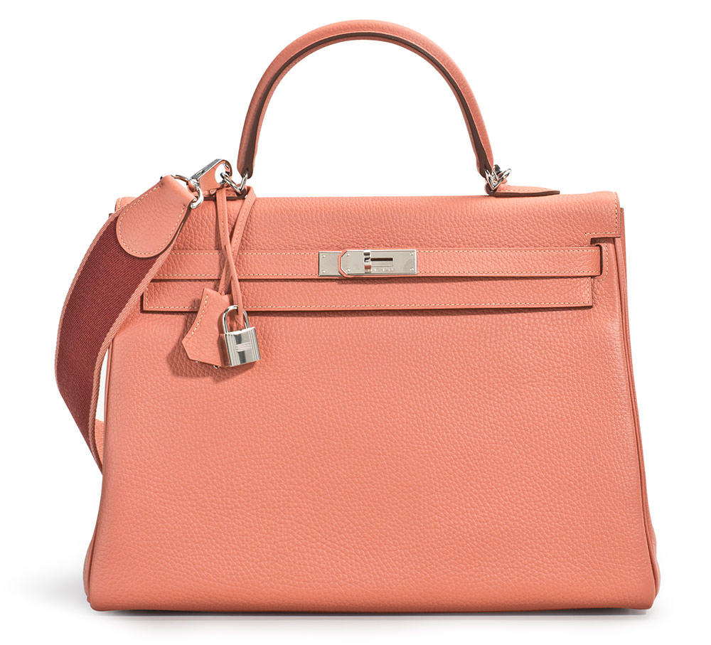 HERMES-35CM-ROSE-TEA-CLEMENCE-LEATHER-RETOURNE-KELLY-BAG