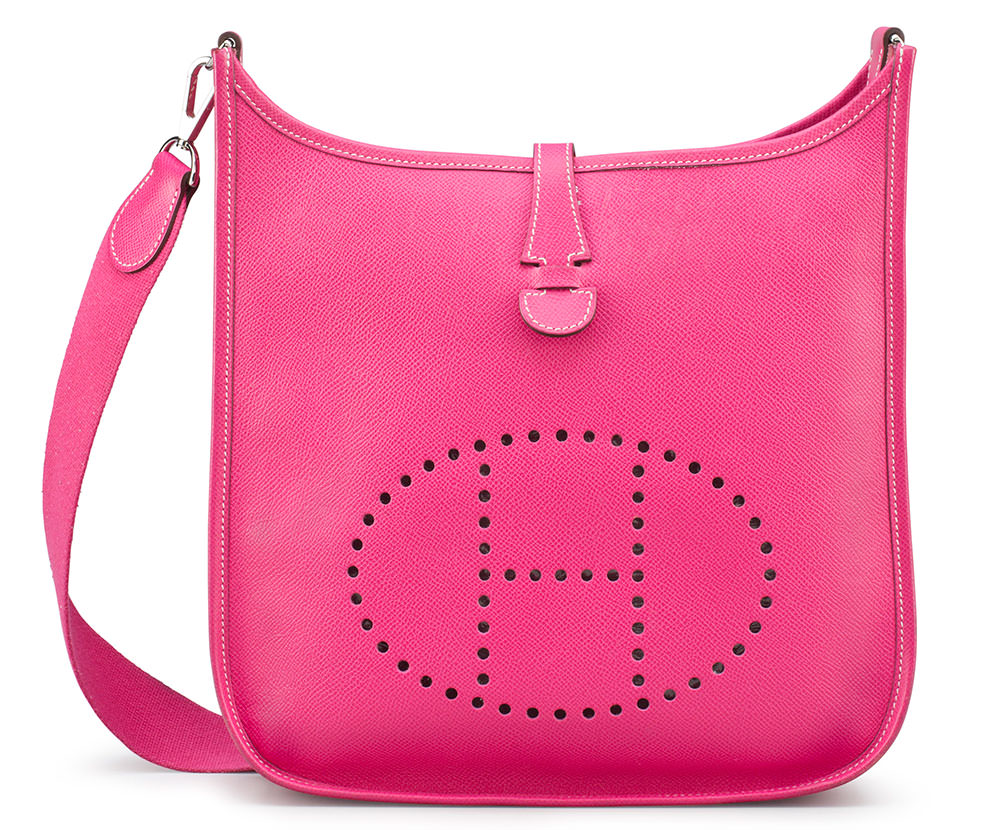 HERMES-ROSE-TYRIEN-EPSOM-LEATHER-EVELYN-I-PM-BAG