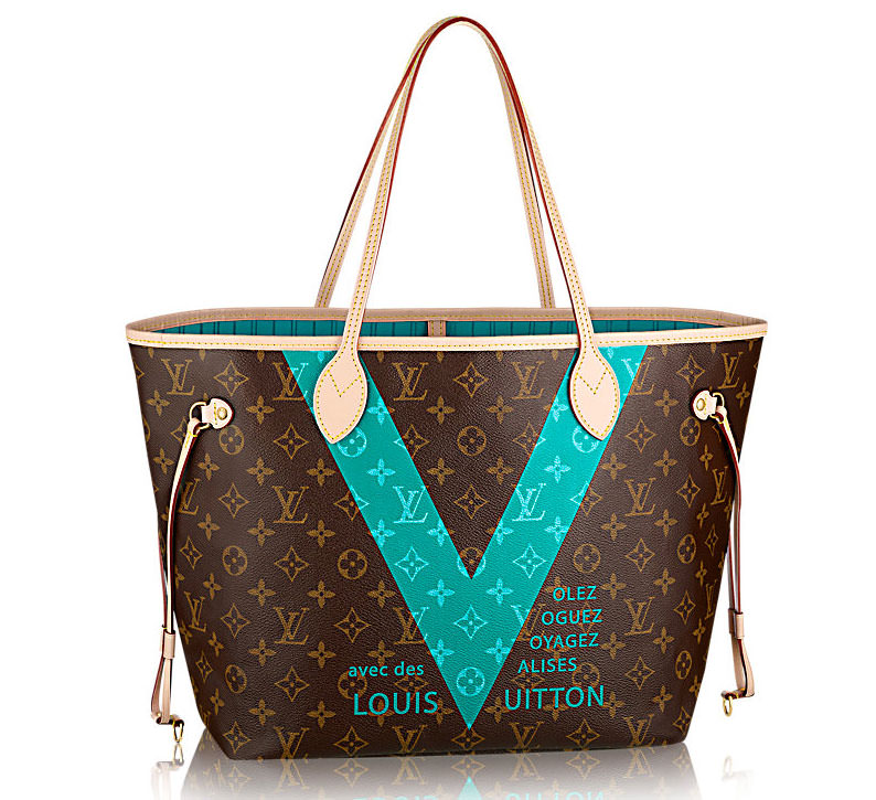 Louis-Vuitton-Monogram-V-Neverfull-MM-Tote-Turquoise