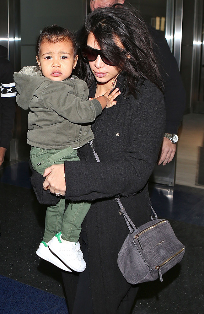 Kim Kardashian, Kanye West and North West leave cold New York