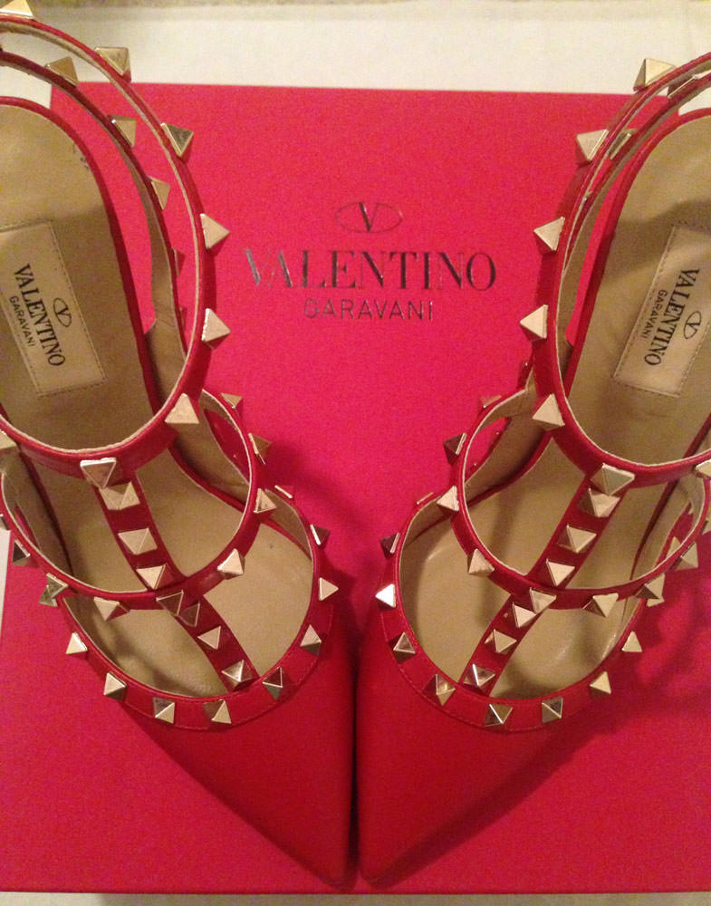 Valentino-Rockstud-Shoes-Red