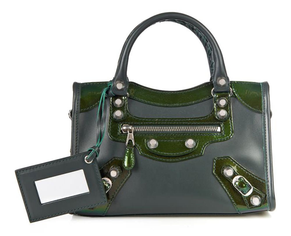 Balenciaga-Bicolor-Giant-Mini-City-Green