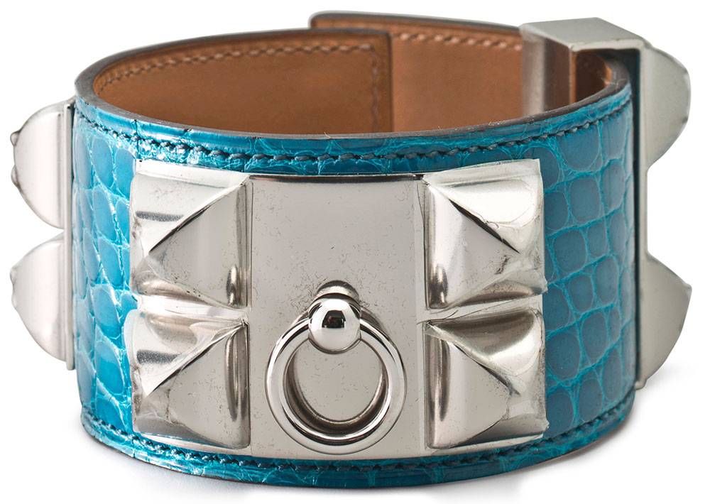 Hermes-Collier-de-Chien-Bracelet-Shiny-Alligator