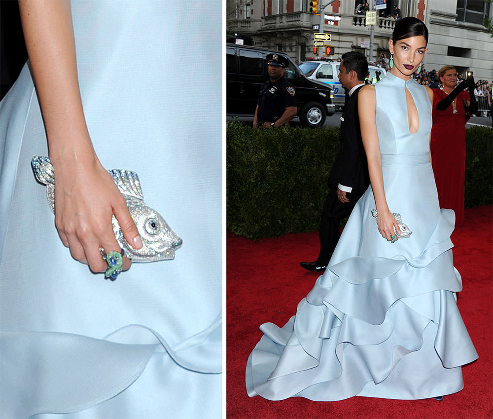 Lily-Aldridge-Judith-Leiber-Koi-Crystal-Clutch